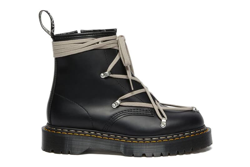 rick owens dr martens 1460 bex platform boot release information details black taupe buy cop purchase collaboration