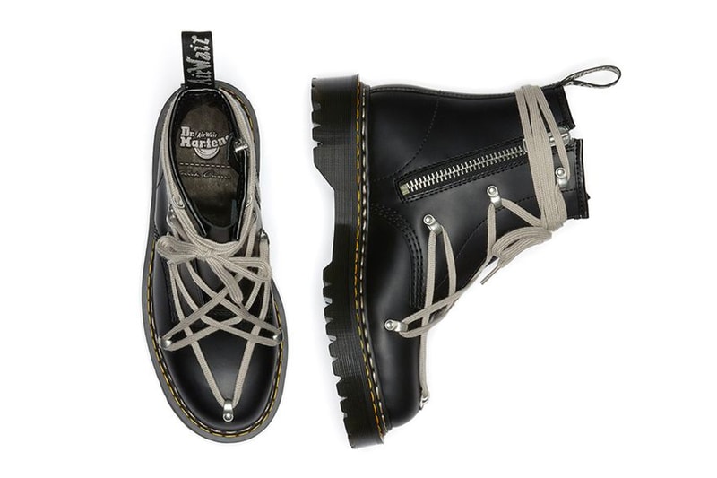 rick owens dr martens 1460 bex platform boot release information details black taupe buy cop purchase collaboration