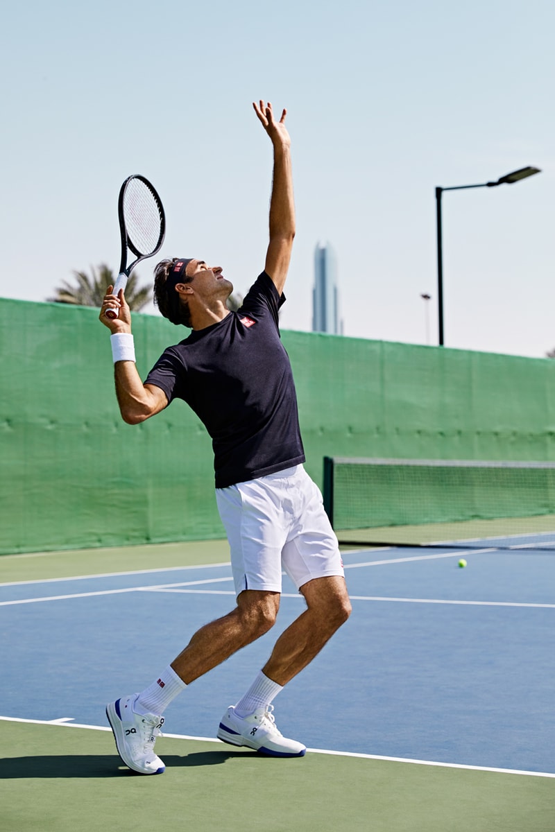 roger federer on the roger pro white blue tennis qatar open comeback official release date info photos price store list buying guide