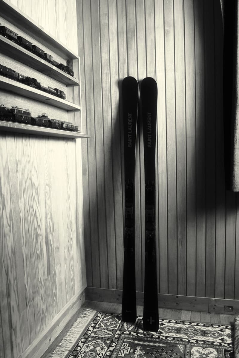 Saint Laurent Rive Droite "The Winter Game" Anthony Vaccarello Snowboard Skiis ZAI Black Sledge Sirch Spalding Basketball Sports Snakeskin Effect Design Homeware Lifestyle Goods Luxury Luxe 9Forty New Era