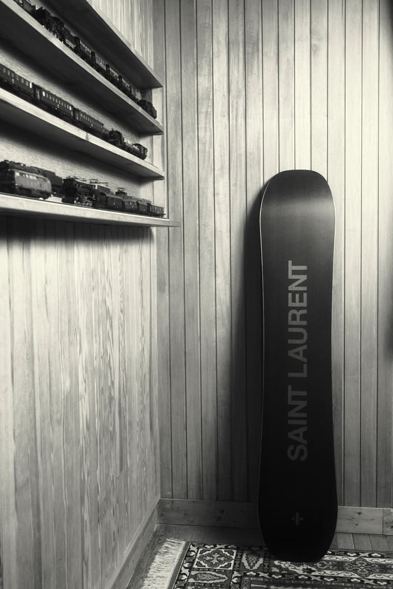 Saint Laurent Rive Droite "The Winter Game" Anthony Vaccarello Snowboard Skiis ZAI Black Sledge Sirch Spalding Basketball Sports Snakeskin Effect Design Homeware Lifestyle Goods Luxury Luxe 9Forty New Era
