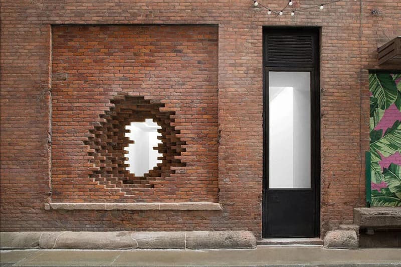 snarkitecture brickwork installation library street collective