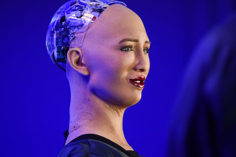 Sophia the Robot's Hand-Painted NFT Self-Portrait Fetches Over $700,000 USD