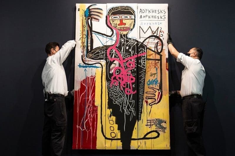 Sothebys Auction Jean Michel Basquiat Artwork 35 million usd 50 asia international fetch estimate 1982 versus medici info