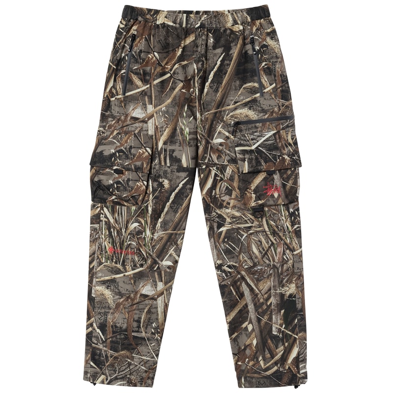 stussy gore tex wading shell jacket cargo shell pants stom shell hat spring 2021 collection release date info buy store realtree drop
