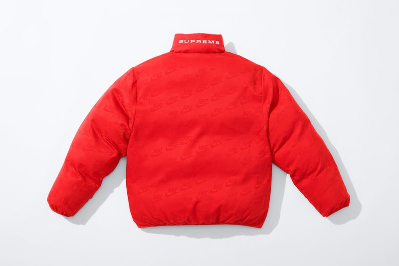 Supreme Nike Spring 2021 Collaboration Release Info Date Buy Price Reversible Puffy Jacket Track Shirt Hoodie Hooded Sweatshirt Pant Sweatpant beanies Neck Warmer Belt