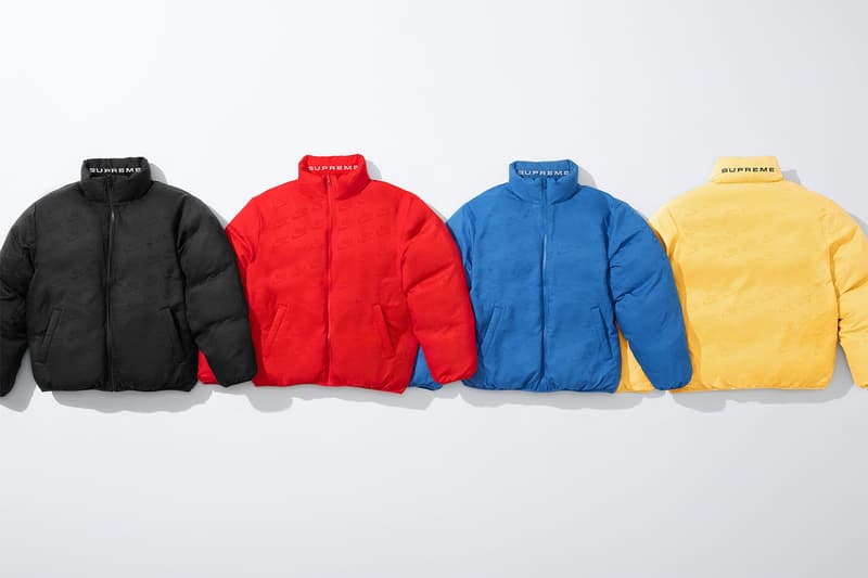 Supreme Nike Spring 2021 Collaboration Release Info Date Buy Price Reversible Puffy Jacket Track Shirt Hoodie Hooded Sweatshirt Pant Sweatpant beanies Neck Warmer Belt