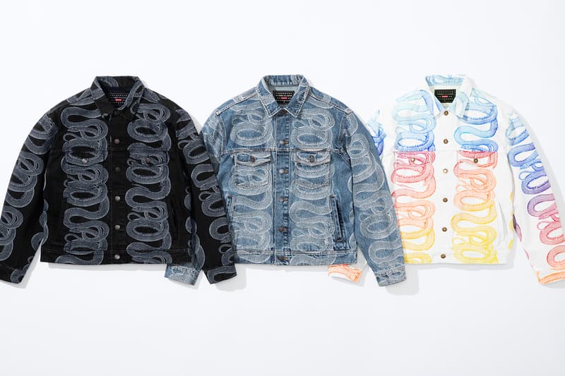 Supreme HYSTERIC GLAMOUR Spring 2021 Collaboration Release Info Date Buy Price Trench Trucker Jacket Track Sweater Flannel Shirt Rayon Painter Pant Shorts Zip Up Sweatshirt Crewneck L/S T-Shirt Crusher Lunchbox Set