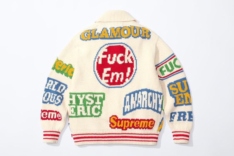 Supreme HYSTERIC GLAMOUR Spring 2021 Collaboration Release Info Date Buy Price Trench Trucker Jacket Track Sweater Flannel Shirt Rayon Painter Pant Shorts Zip Up Sweatshirt Crewneck L/S T-Shirt Crusher Lunchbox Set