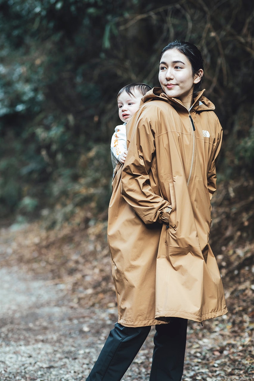 The North Face Japan "MTY Pickapack Rain Coat" maternity pregnant jacket weather spring summer 2021 baby shield transformable men women child strap carrier 