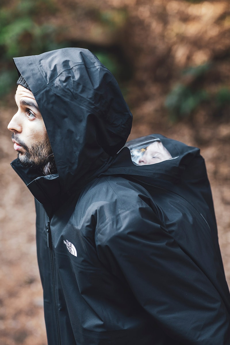 The North Face Japan "MTY Pickapack Rain Coat" maternity pregnant jacket weather spring summer 2021 baby shield transformable men women child strap carrier 
