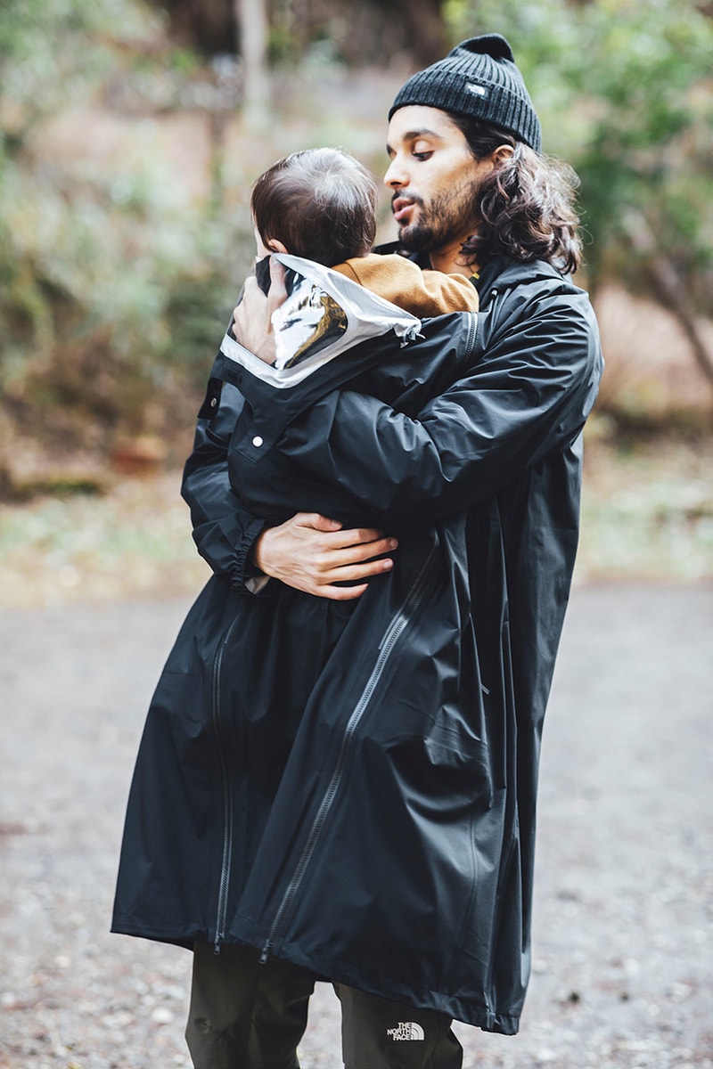 The North Face Japan "MTY Pickapack Rain Coat" maternity pregnant jacket weather spring summer 2021 baby shield transformable men women child strap carrier 