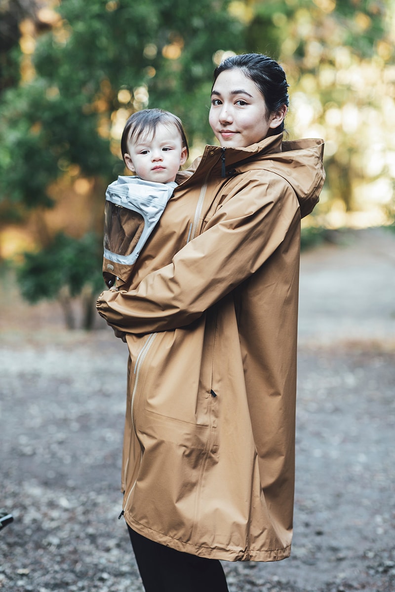 The North Face Japan "MTY Pickapack Rain Coat" maternity pregnant jacket weather spring summer 2021 baby shield transformable men women child strap carrier 