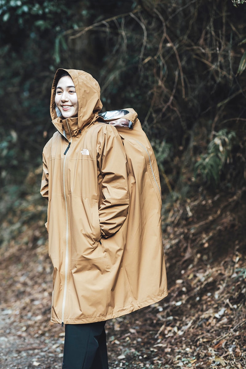 The North Face Japan "MTY Pickapack Rain Coat" maternity pregnant jacket weather spring summer 2021 baby shield transformable men women child strap carrier 