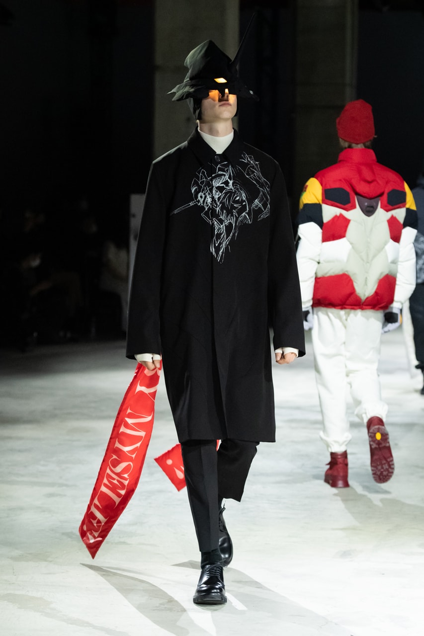 UNDERCOVER FW21 Runway, 'Evangelion' Collaboration collection release date info buy price fall winter 2021 3.0 1.0 thrice upon a time movie hideaki anno clothing mech suit plugsuit angel
