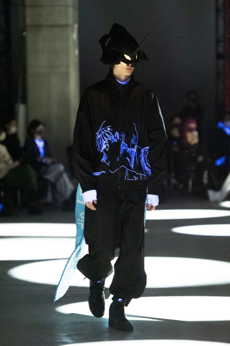 UNDERCOVER FW21 Runway, 'Evangelion' Collaboration collection release date info buy price fall winter 2021 3.0 1.0 thrice upon a time movie hideaki anno clothing mech suit plugsuit angel