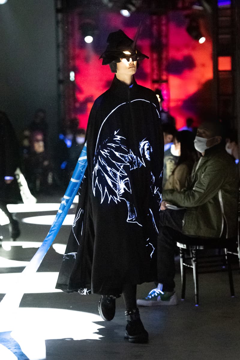 UNDERCOVER FW21 Runway, 'Evangelion' Collaboration collection release date info buy price fall winter 2021 3.0 1.0 thrice upon a time movie hideaki anno clothing mech suit plugsuit angel