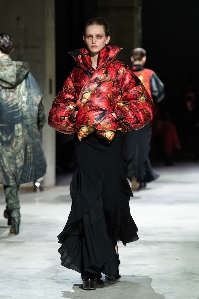 UNDERCOVER FW21 Runway, 'Evangelion' Collaboration collection release date info buy price fall winter 2021 3.0 1.0 thrice upon a time movie hideaki anno clothing mech suit plugsuit angel