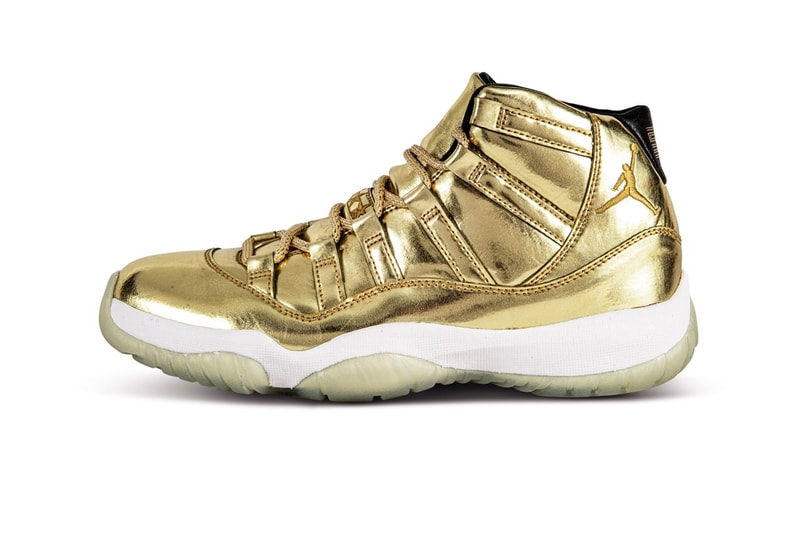 Usher's Air Jordan 9 and 11 "Metallic Gold" Samples Are up for Auction Sotheby's English Sole Air Jordan Usher Raymond Air Jordan 11