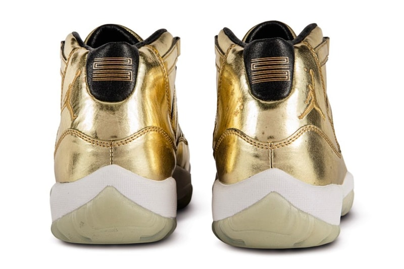 Usher's Air Jordan 9 and 11 "Metallic Gold" Samples Are up for Auction Sotheby's English Sole Air Jordan Usher Raymond Air Jordan 11