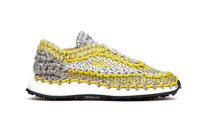 Valentino Mens ss21 Crochet Garavani Sneaker footwear sneakers kicks trainers macramè Italian Fashion sports style summer Maison 