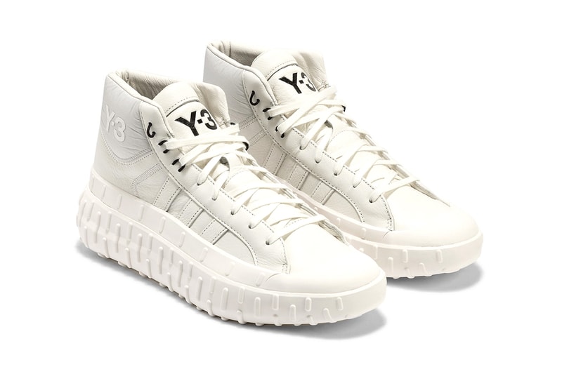 Y-3 GR.1P High "Core White/Black" 289050 Yohji Yamamoto Superstar High Top Pro Model Version Smooth Premium Leather Luxury Mid Shoe Three Stripes Japanese Design Avant Garde HBX 
