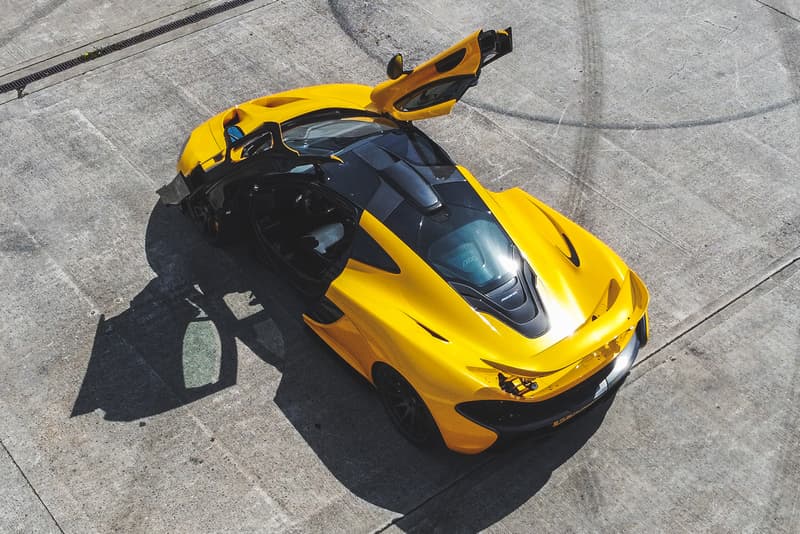 McLaren P1 2013 First Unit Model Edition Rare Hybrid Hypercar V8 1 of 375 "Volcano Yellow" For Sale Silverstone Auctions Ferrari LaFerrari Porsche 918 Holy Trinity Trio