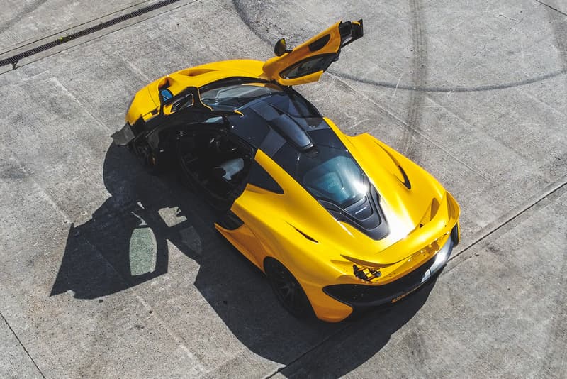 McLaren P1 2013 First Unit Model Edition Rare Hybrid Hypercar V8 1 of 375 "Volcano Yellow" For Sale Silverstone Auctions Ferrari LaFerrari Porsche 918 Holy Trinity Trio