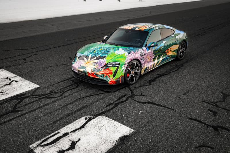 2020 Porsche Taycan 4S Artcar by Richard Phillips RM Sotheby's Charity Auction Hyperrealist Art Design German Electric Cars EV Vehicles