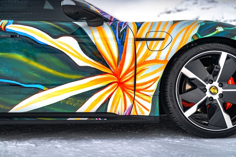 2020 Porsche Taycan 4S Artcar by Richard Phillips RM Sotheby's Charity Auction Hyperrealist Art Design German Electric Cars EV Vehicles