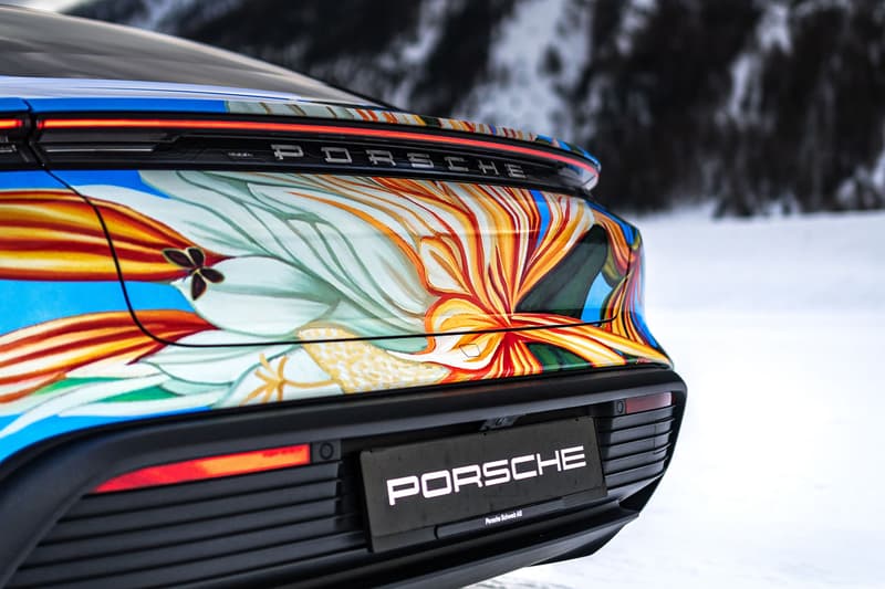 2020 Porsche Taycan 4S Artcar by Richard Phillips RM Sotheby's Charity Auction Hyperrealist Art Design German Electric Cars EV Vehicles