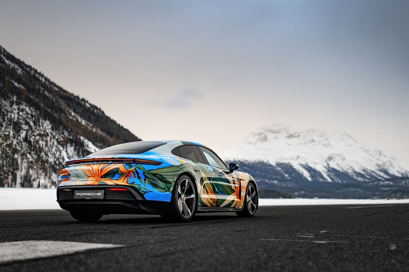 2020 Porsche Taycan 4S Artcar by Richard Phillips RM Sotheby's Charity Auction Hyperrealist Art Design German Electric Cars EV Vehicles