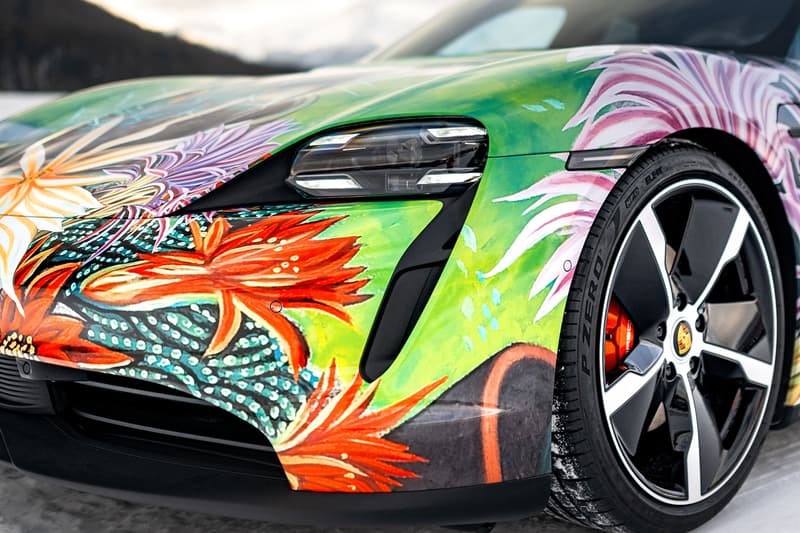 2020 Porsche Taycan 4S Artcar by Richard Phillips RM Sotheby's Charity Auction Hyperrealist Art Design German Electric Cars EV Vehicles