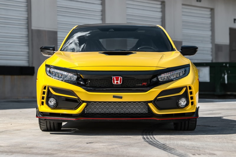 2021 Honda Civic Type R Limited Edition Bring a Trailer Auction Rare Japanese JDM Import USA US United States 003 600 Turbocharged Hot Hatchback Yellow Black Bumblebee