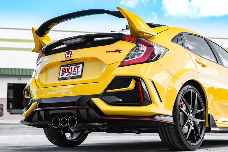 2021 Honda Civic Type R Limited Edition Bring a Trailer Auction Rare Japanese JDM Import USA US United States 003 600 Turbocharged Hot Hatchback Yellow Black Bumblebee