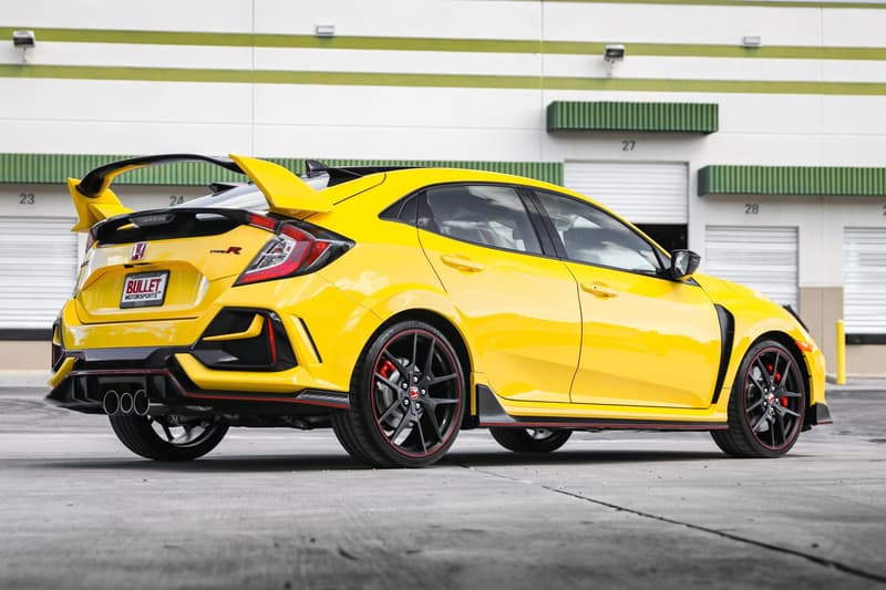 2021 Honda Civic Type R Limited Edition Bring a Trailer Auction Rare Japanese JDM Import USA US United States 003 600 Turbocharged Hot Hatchback Yellow Black Bumblebee