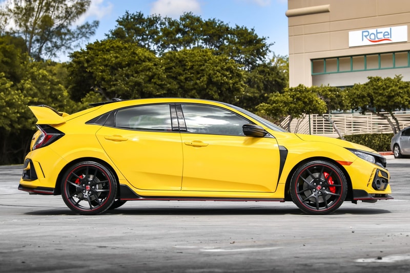 2021 Honda Civic Type R Limited Edition Bring a Trailer Auction Rare Japanese JDM Import USA US United States 003 600 Turbocharged Hot Hatchback Yellow Black Bumblebee