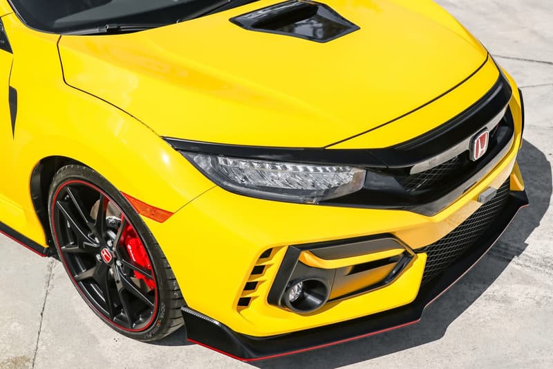 2021 Honda Civic Type R Limited Edition Bring a Trailer Auction Rare Japanese JDM Import USA US United States 003 600 Turbocharged Hot Hatchback Yellow Black Bumblebee