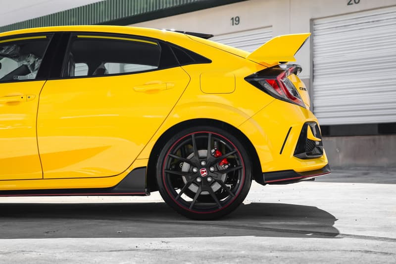 2021 Honda Civic Type R Limited Edition Bring a Trailer Auction Rare Japanese JDM Import USA US United States 003 600 Turbocharged Hot Hatchback Yellow Black Bumblebee