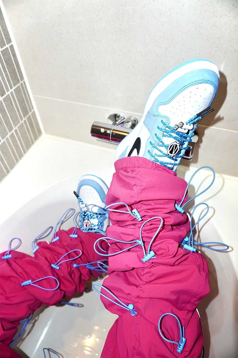 99%IS- UPSIDE DOWN ATT1%TUDE SHOELACES Info footwear fashion korea Blue pink beige orange Bajowoo