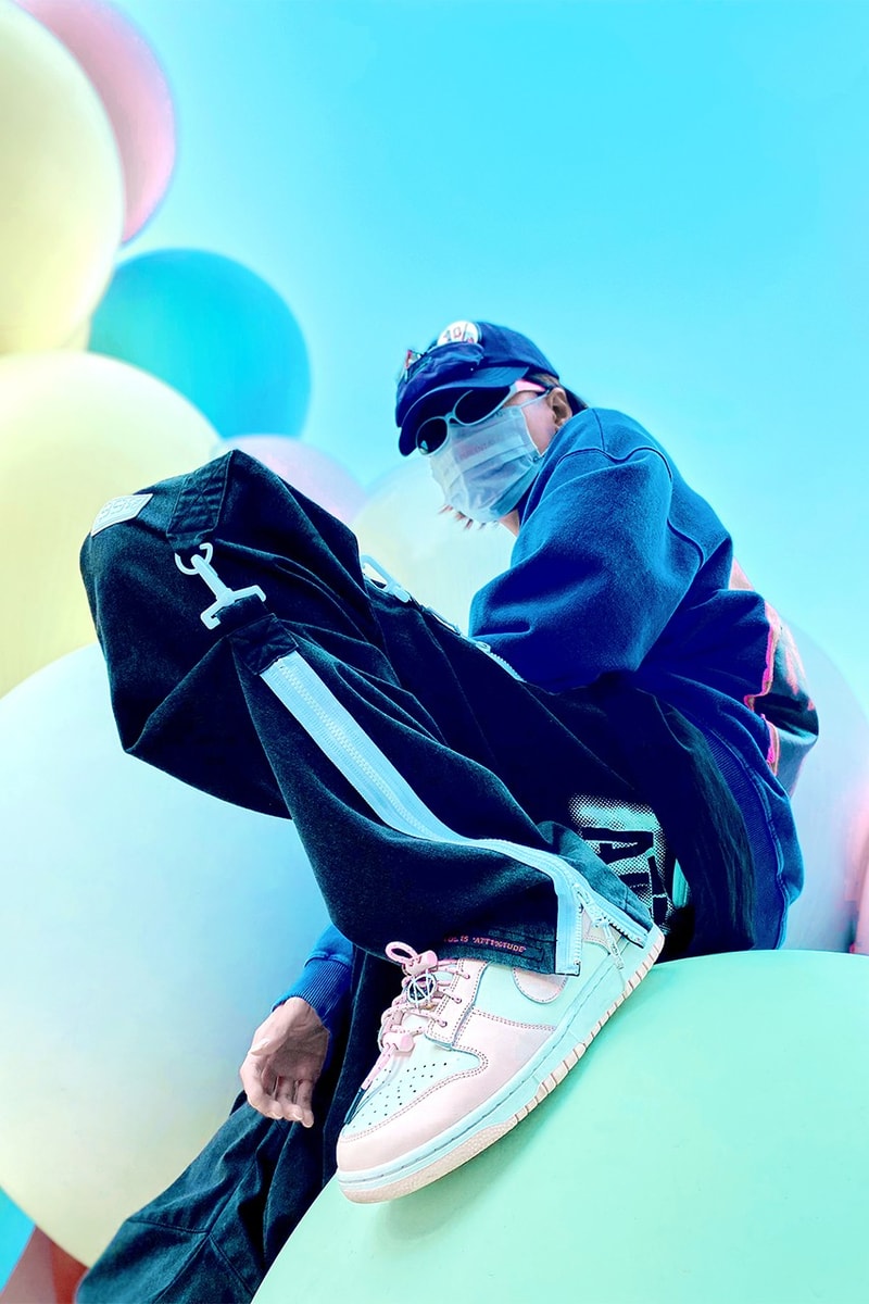 99%IS- UPSIDE DOWN ATT1%TUDE SHOELACES Info footwear fashion korea Blue pink beige orange Bajowoo