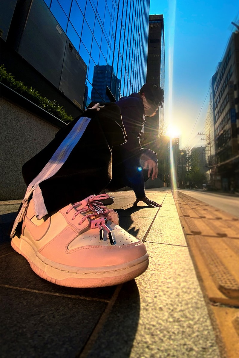 99%IS- UPSIDE DOWN ATT1%TUDE SHOELACES Info footwear fashion korea Blue pink beige orange Bajowoo