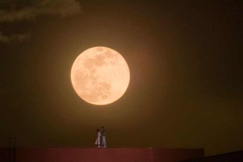 First 'Pink' Supermoon Lit Up The Sky On Monday 2021 outer space NASA