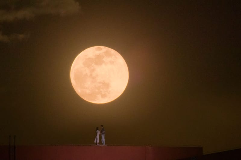A 'Pink' Supermoon Lit Up The Sky On Monday