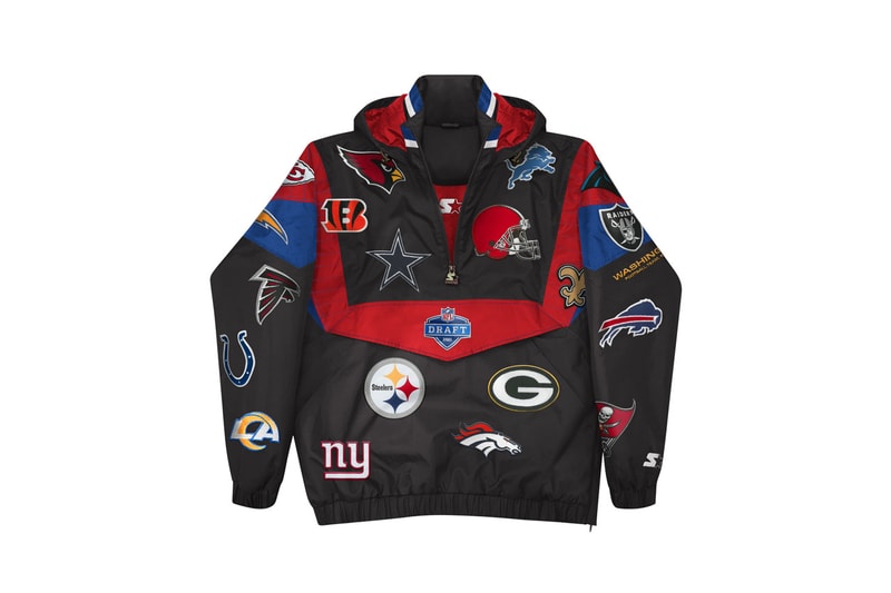 Kid Cudi Drops Patch-Adorned Starter Jacket With The NFL For Draft Week 2021 football rapper collaboration new release
