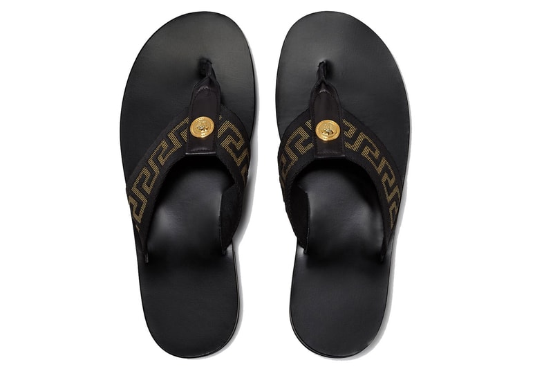 Versace’s Luxury Pool Slides Reimagine a Summer Staple greca medusa 