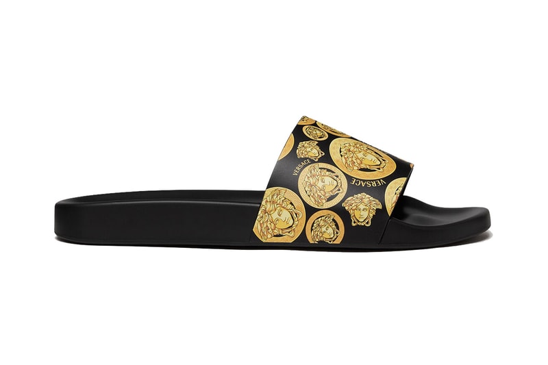 Versace’s Luxury Pool Slides Reimagine a Summer Staple greca medusa 