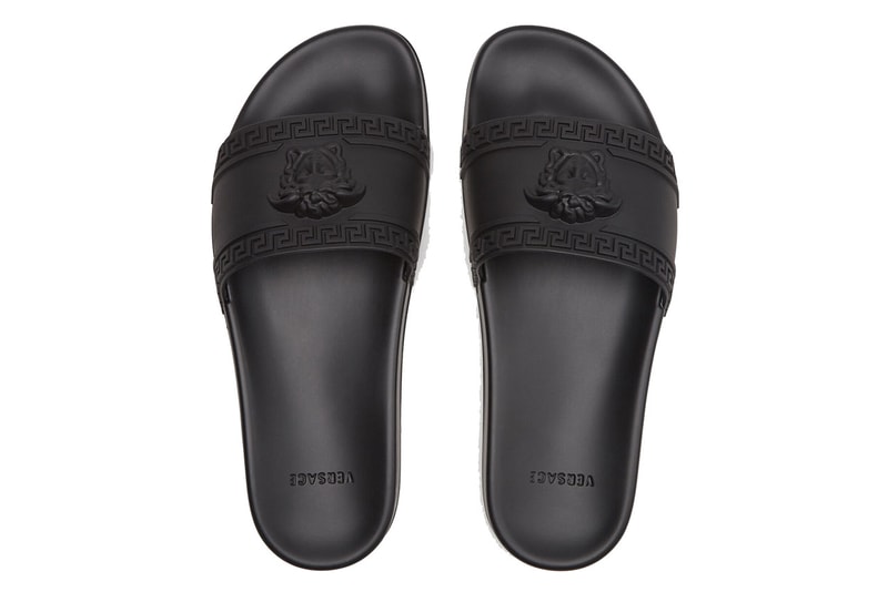 Versace’s Luxury Pool Slides Reimagine a Summer Staple greca medusa 