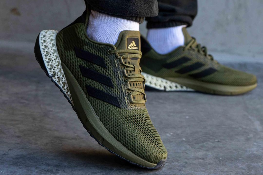 adidas 4d boost sneaker olive green black shoe Q46219 official release date info photos price store list buying guide 