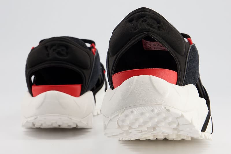 adidas Y-3 Notoma Sandal Black Chalk White Red Clear Brown Yohji Yamamoto Offspring Store Open London Release Information Drop Date Closer First Look Spring Summer 2021 SS21 Footwear Shoes